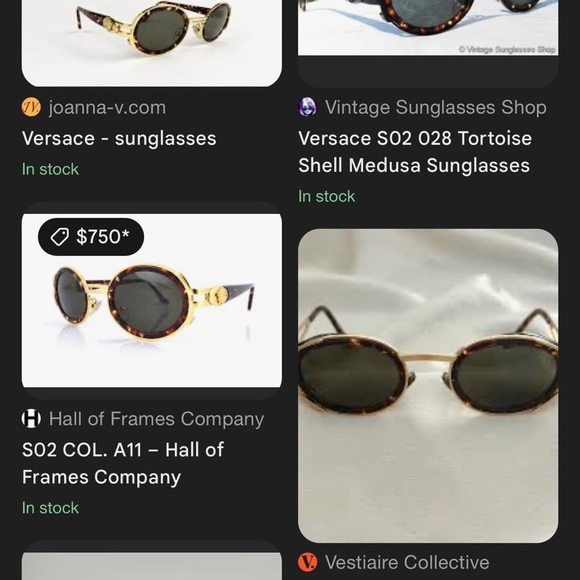 VINTAGE Gianni Versace Gold Frame Sunglasses with Brown Prescription Lenses - Picture 16 of 16